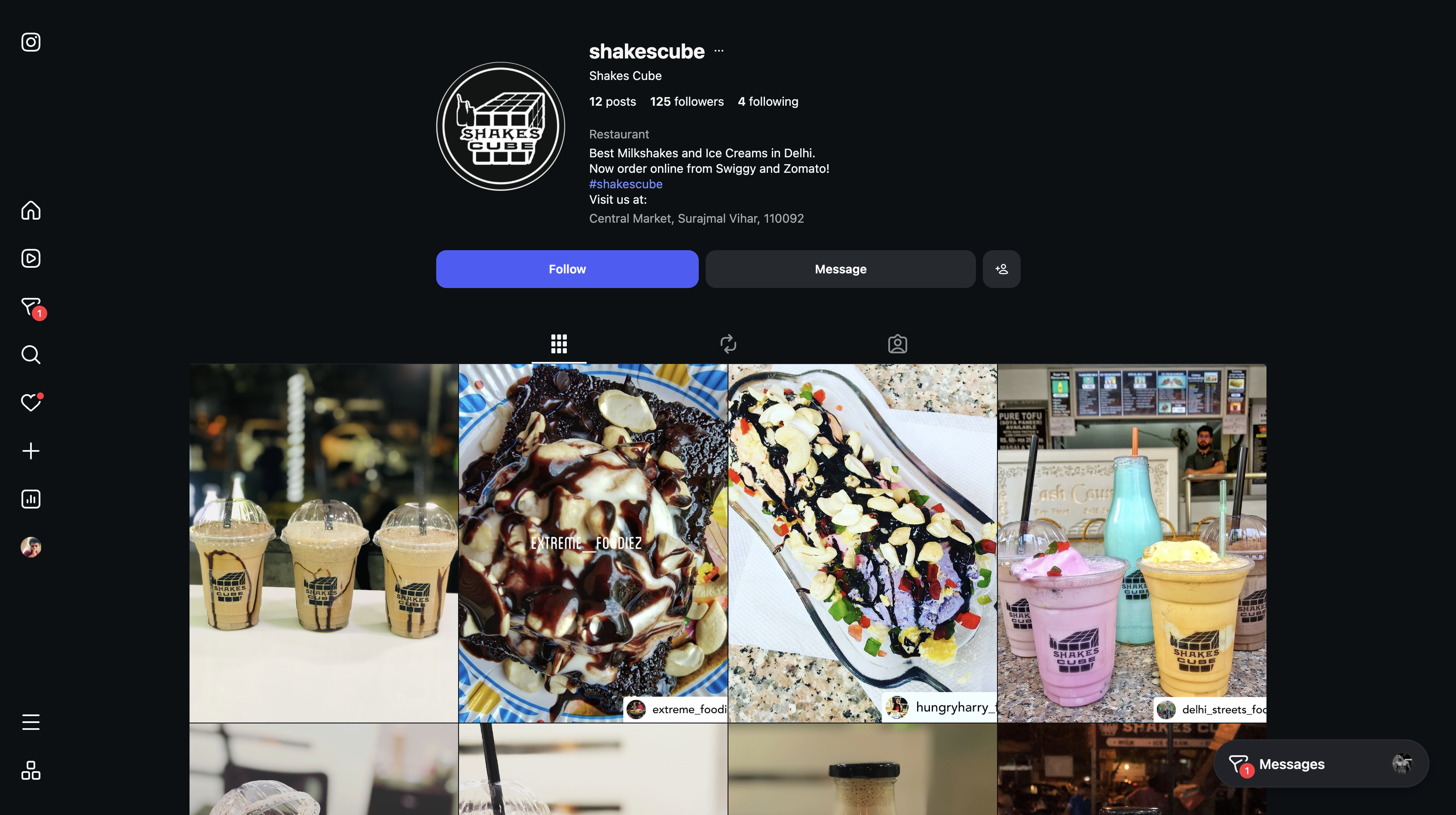 Shakes Cube Delhi store